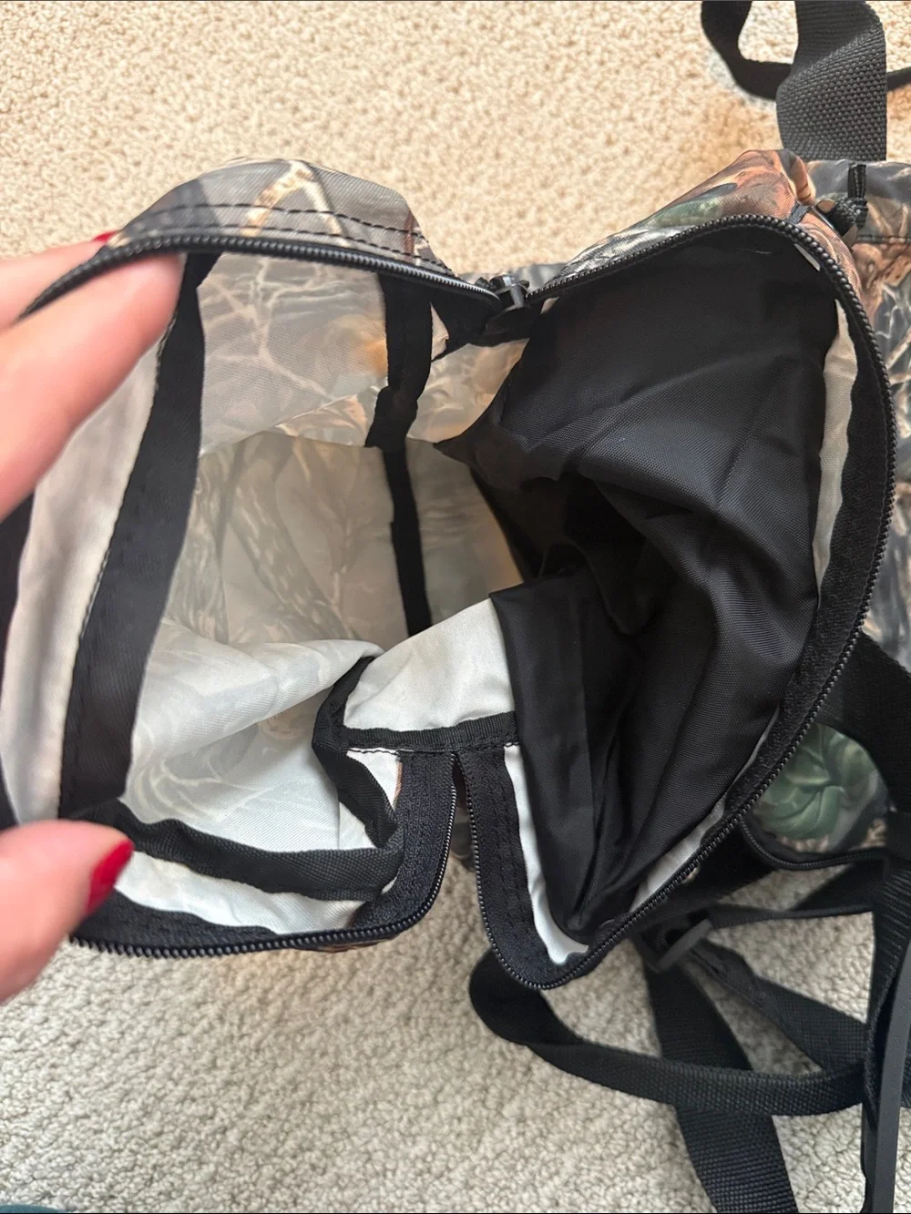 Cabela's Seclusion 3D Camo Duffel with Black Straps